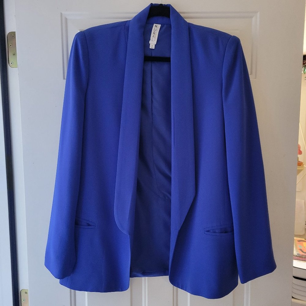 Royal Blue Mural Blazer size M